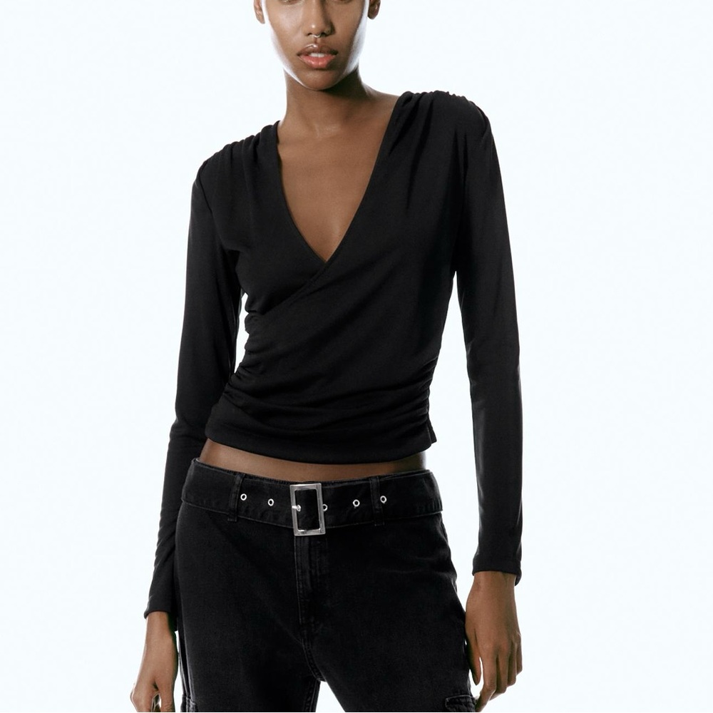 Zara draped wrap top